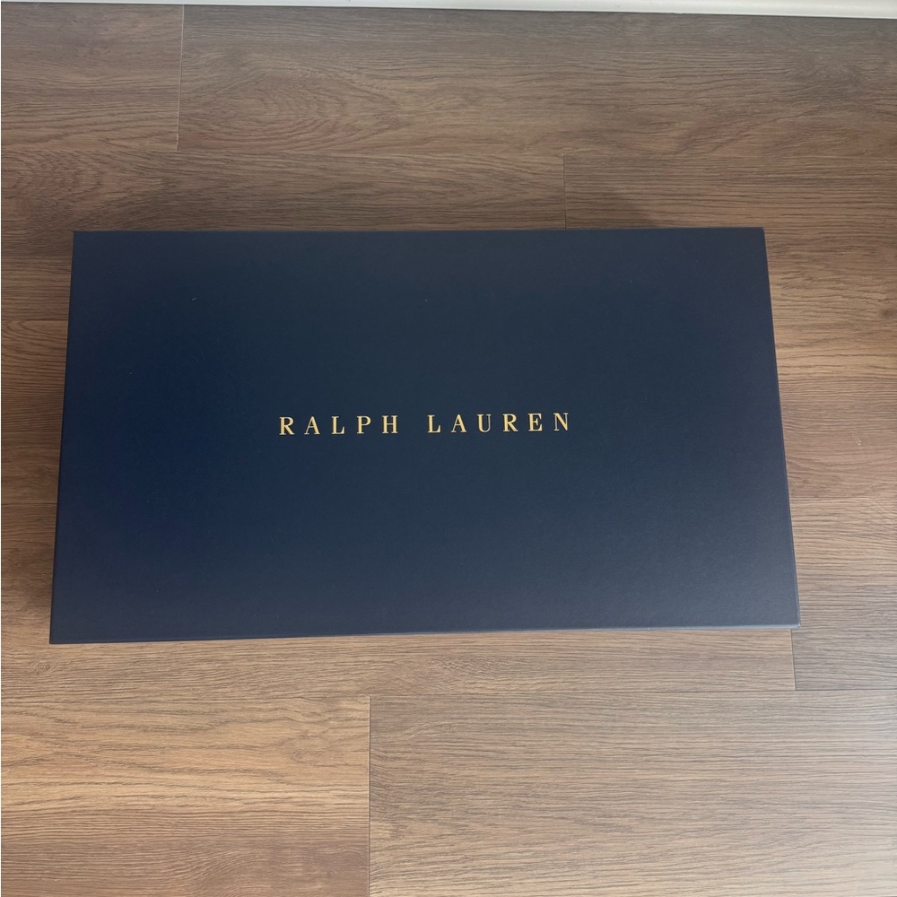 Ralph Lauren blue and gold empty gift box new with tissue